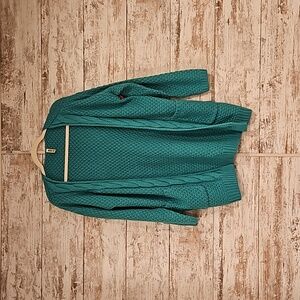 Teal Open Cardigan